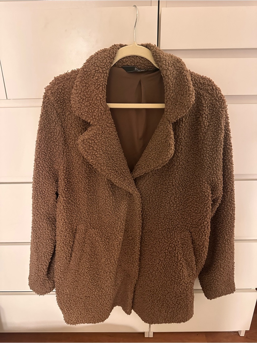 Cozy Teddy Faux-Shearling Coat - Brown